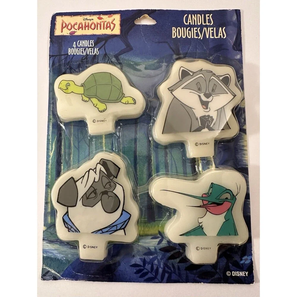 Disney Pocahontas Vintage Cake Topper Candles 8 Candles Total NEW IN PACKAGE